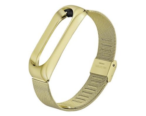 Ремінець до фітнес браслета BeCover Metal для Xiaomi Mi Band 3/4 Gold (704653)