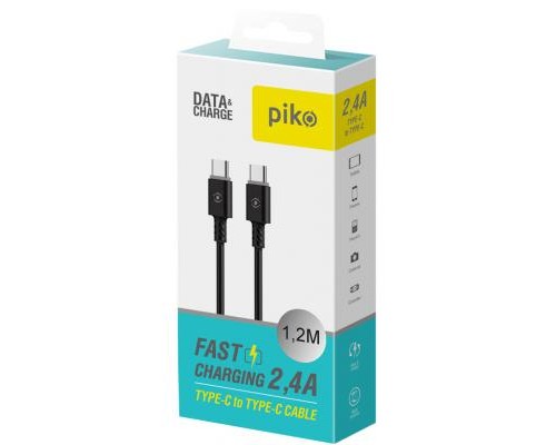 Дата кабель USB-C to USB-C 1.2m CB-TT11 black Piko (1283126504105)