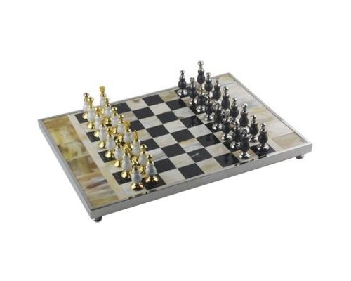 Настільна гра Voltronic Шахи, чорно-біла дошка мармур (9501)