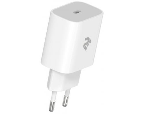 Зарядний пристрій 2E USB-C Wall Charger PD3.0 DC5V/3A, 20W, white (2E-WC1USBC20W-W)