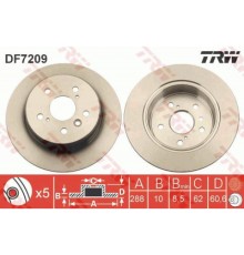 Гальмівний диск TRW DF7209