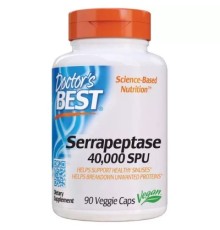 Вітамінно-мінеральний комплекс Doctor's Best Серрапептаза, Serrapeptase, 40,000 SPU, 90 капсул (DRB-00149)
