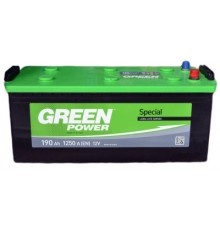 Акумулятор автомобільний GREEN POWER 190Ah збоку (+/-) (000022357)