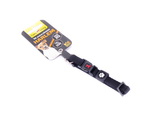 Нашийник для тварин GimDog Harlem нейлон 46-66 см/25 мм чорний (8009632058696)