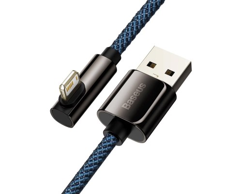 Дата кабель USB 2.0 AM to Lightning 2.0m CACS 2.4A 90 Legend Series Elbow Blue Baseus (CACS000103)