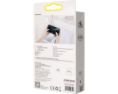 Дата кабель USB 2.0 AM to Lightning 2.0m CACS 2.4A 90 Legend Series Elbow Blue Baseus (CACS000103)
