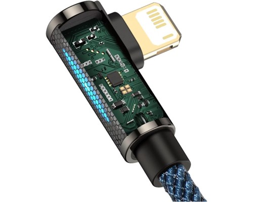 Дата кабель USB 2.0 AM to Lightning 2.0m CACS 2.4A 90 Legend Series Elbow Blue Baseus (CACS000103)