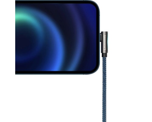 Дата кабель USB 2.0 AM to Lightning 2.0m CACS 2.4A 90 Legend Series Elbow Blue Baseus (CACS000103)