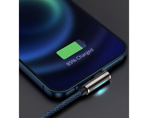 Дата кабель USB 2.0 AM to Lightning 2.0m CACS 2.4A 90 Legend Series Elbow Blue Baseus (CACS000103)