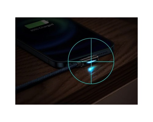 Дата кабель USB 2.0 AM to Lightning 2.0m CACS 2.4A 90 Legend Series Elbow Blue Baseus (CACS000103)
