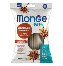 Ласощі для собак Monge Gift Dog Puppy and Junior Mini ягня з анісом 120 г (8009470085571)