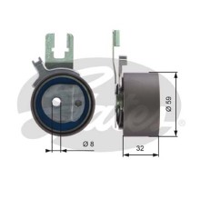 Ролик натягувача ременя Gates T43119