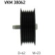 Ролик натягувача ременя SKF VKM 38062