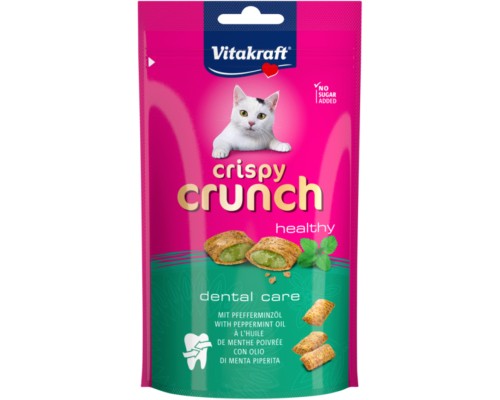 Ласощі для котів Vitakraft Crispy Crunch подушечки для зубів з м'ятою 60 г (4008239288134)