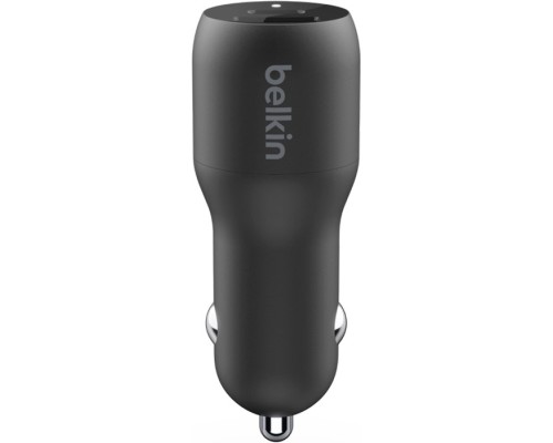 Зарядний пристрій Belkin Car Charger 37W PD PPS Dual Black (CCB004BTBK)