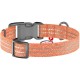 Нашийник для тварин WAUDOG Re-cotton з QR паспортом світловідбивний Ш 25 мм Д 33-49 см помаранчевий (02924)