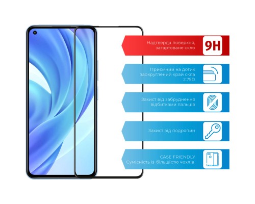 Скло захисне ACCLAB Full Glue Xiaomi Mi 11 Lite (1283126511837)