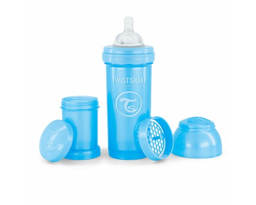 Пляшечка для годування Twistshake Pearl Blue 260 мл, антиколікова, силіконова (78381)