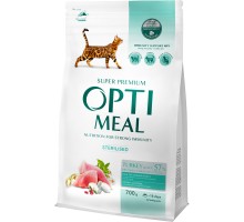 Сухий корм для кішок Optimeal для стерилізованих/кастрованих індичка та овес 700 г (4820215369633)