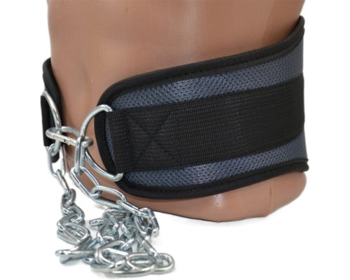 Обважнювач MadMax MFA-290 неопреновий з ланцюгом Сіро-Чорний L (MFB-290)