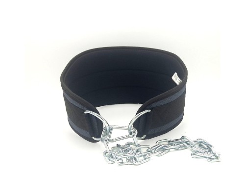 Обважнювач MadMax MFA-290 неопреновий з ланцюгом Сіро-Чорний L (MFB-290)