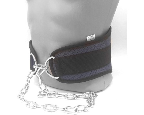 Обважнювач MadMax MFA-290 неопреновий з ланцюгом Сіро-Чорний L (MFB-290)