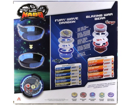 Дзига Auldey Infinity Nado VI Battle Set Fury Wave Dragon vs Blazing War Bear (EU654181)