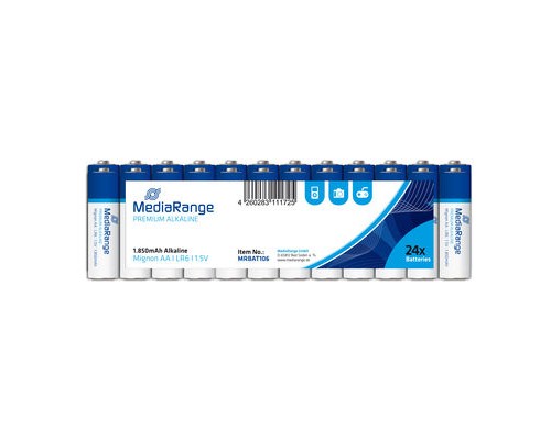 Батарейка Mediarange AA LR6 1.5V Premium Alkaline Batteries, Mignon, Pack 24 (MRBAT106) Батарейка Mediarange AA LR6 1.5V Premium Alkaline Batteries, Mignon, Pack 24 (MRBAT106)