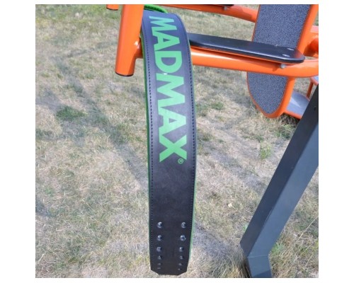 Атлетичний пояс MadMax MFB-302 Quick Release Belt шкіряний Black/Green XL (MFB-302_XL)