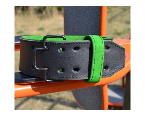 Атлетичний пояс MadMax MFB-302 Quick Release Belt шкіряний Black/Green XL (MFB-302_XL)