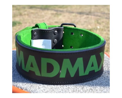 Атлетичний пояс MadMax MFB-302 Quick Release Belt шкіряний Black/Green XL (MFB-302_XL)