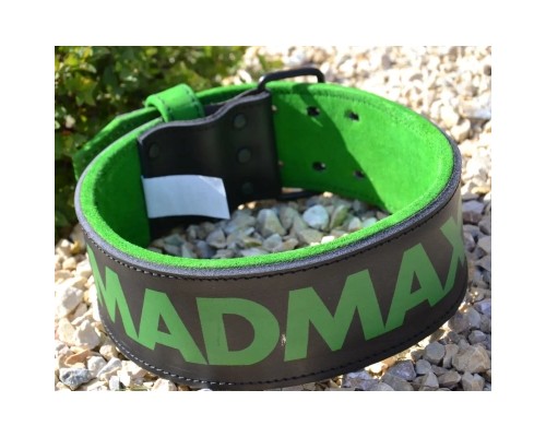 Атлетичний пояс MadMax MFB-302 Quick Release Belt шкіряний Black/Green XL (MFB-302_XL)