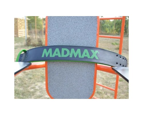 Атлетичний пояс MadMax MFB-302 Quick Release Belt шкіряний Black/Green XL (MFB-302_XL)