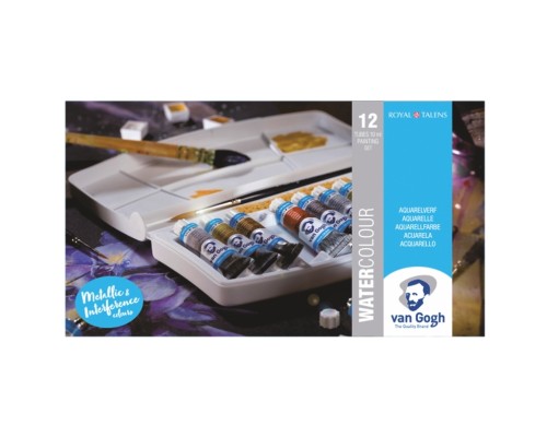 Акварельні фарби Royal Talens Van Gogh Specialty 12 кольорів у тубах 10 мл, пензлик (8712079422844)