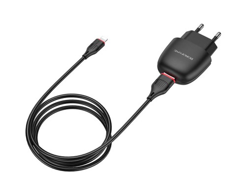 Зарядний пристрій BOROFONE BA49A Black (BA49ALB)