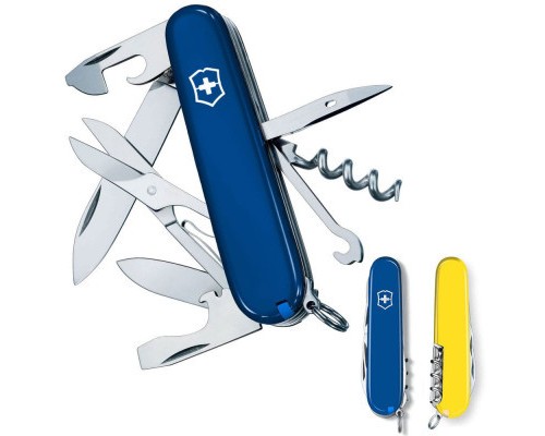 Ніж Victorinox Climber Ukraine Синьо-жовтий (1.3703.2.8)
