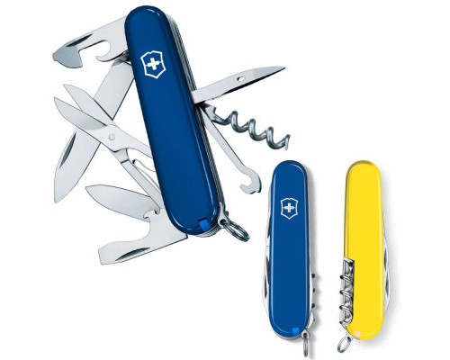 Ніж Victorinox Climber Ukraine Синьо-жовтий (1.3703.2.8)