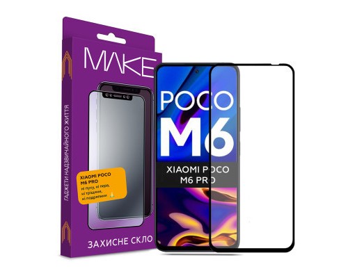 Скло захисне MAKE Xiaomi Poco M6 Pro (MGF-XPM6P)