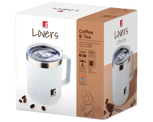 Термокружка Bergner Coffee & tea lovers 350 мл White (BG-37788-WH)