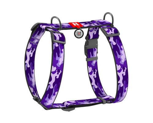 Шлея для собак WAUDOG Nylon анатомічна H-подібна з QR-паспортом 