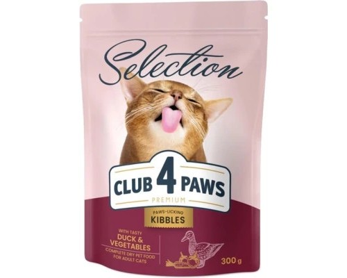 Сухий корм для кішок Club 4 Paws Selection Преміум З качкою та овочами 1.5 кг (4820215369145)