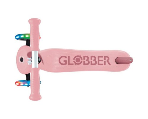 Самокат Globber Go Up Sporty Led пастельно-рожевий (452-710-4)