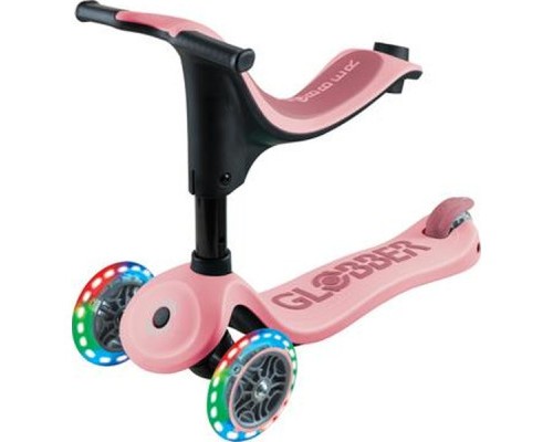 Самокат Globber Go Up Sporty Led пастельно-рожевий (452-710-4)
