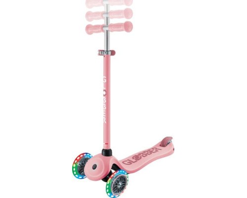 Самокат Globber Go Up Sporty Led пастельно-рожевий (452-710-4)