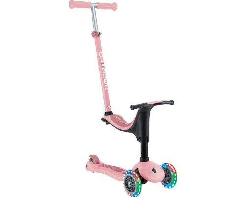 Самокат Globber Go Up Sporty Led пастельно-рожевий (452-710-4)