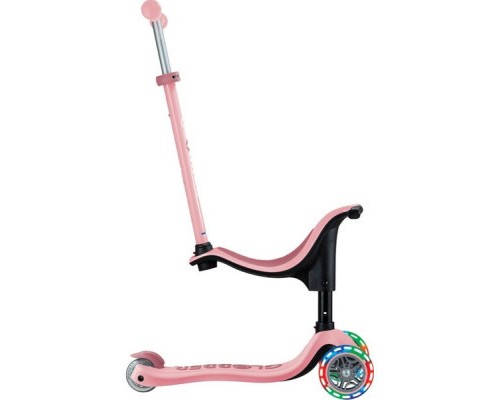 Самокат Globber Go Up Sporty Led пастельно-рожевий (452-710-4)