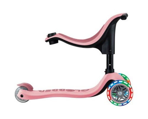Самокат Globber Go Up Sporty Led пастельно-рожевий (452-710-4)
