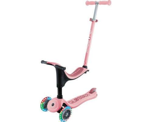 Самокат Globber Go Up Sporty Led пастельно-рожевий (452-710-4)