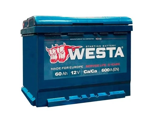Акумулятор автомобільний Westa 6CT-60 А (0) А 600A