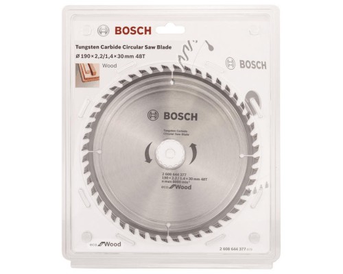 Диск пильний Bosch Eco for Wood 190x2.2x30-48T (2.608.644.377)
